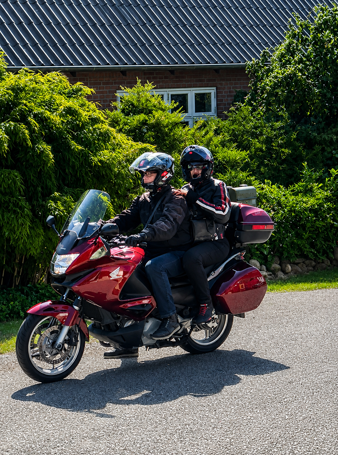 JR and Brenda with their motorcycles